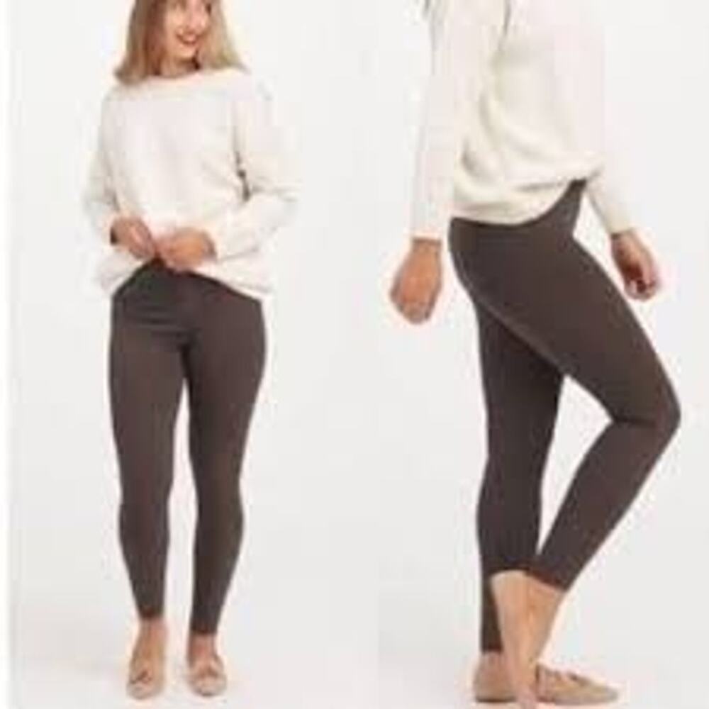 NWT Spanx Jean-ish 1X Ankle Leggings in a dark brown or black color